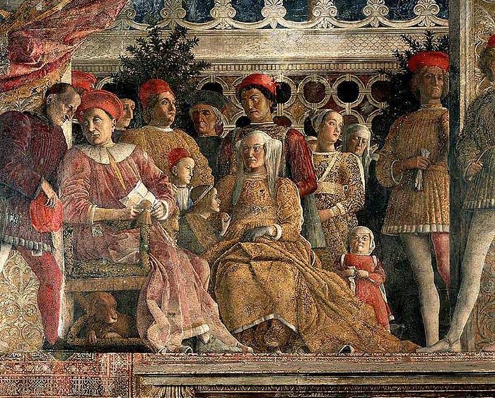 The court of Mantua, fresco for the Camera degli Sposi of Palazzo Ducale, Mantua., Andrea Mantegna